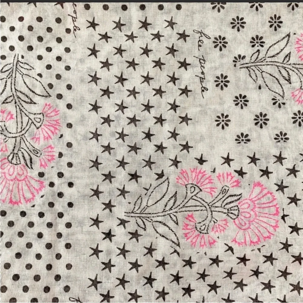 Free People Star Floral Print Fabric Tote Bag